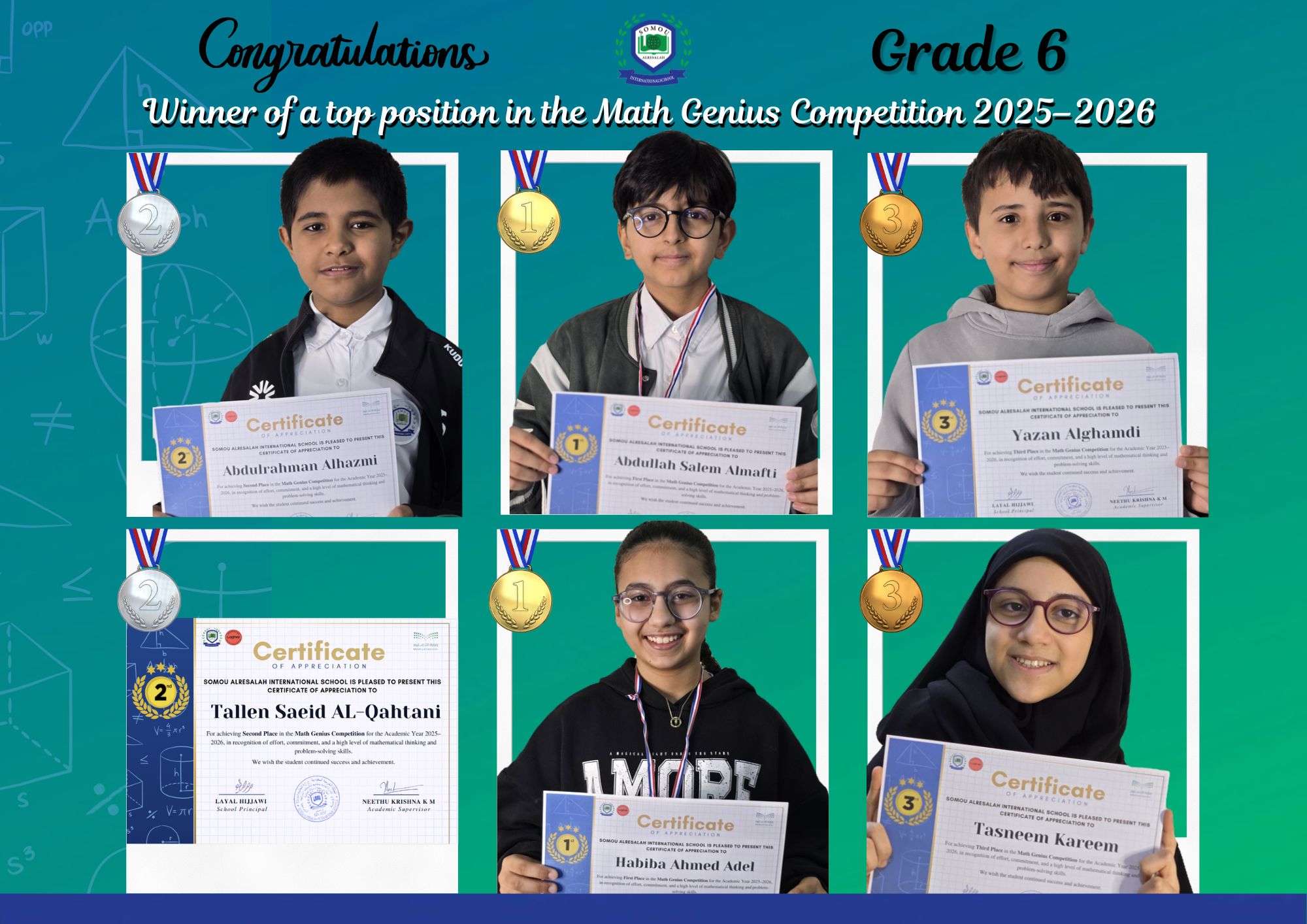 Math competition winner